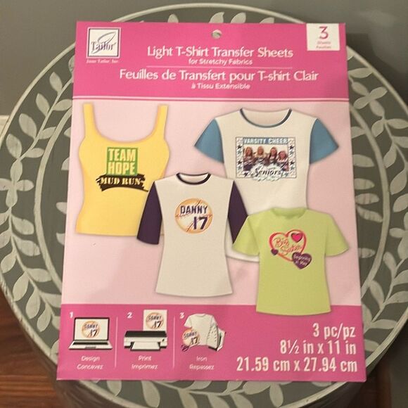 June Tailor Light T-Shirt Transfer Sheets Set of 3 Sheets NWT - Picture 2 of 8